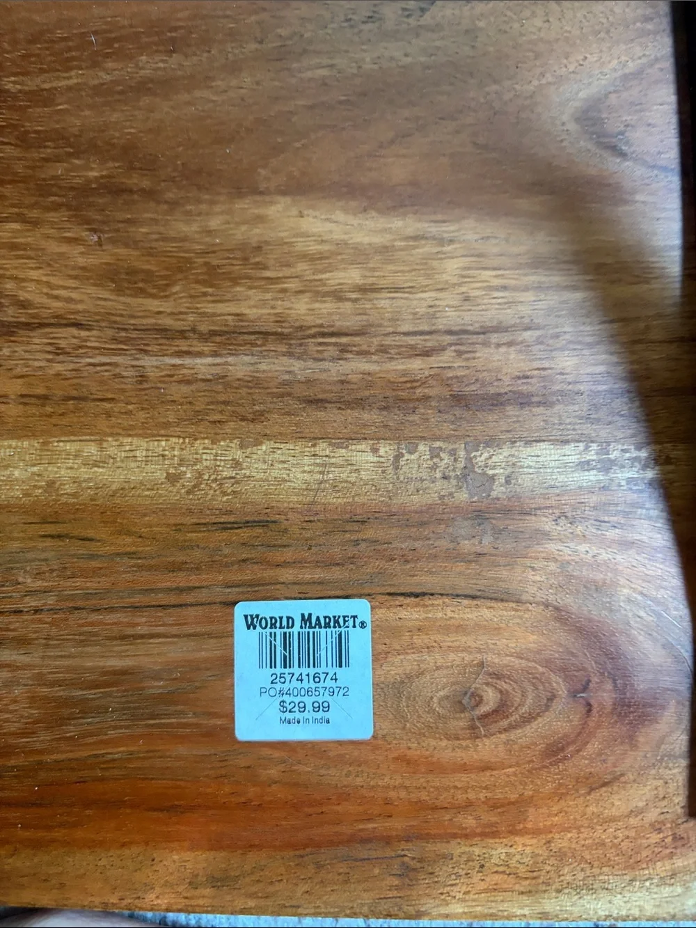 Cost Plus World Market price listed